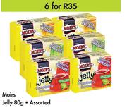 Moirs Jelly Assorted-6 x 80g