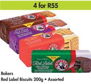 Bakers Red Label Biscuits Assorted-4 x 200g