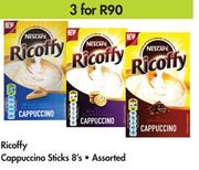 Ricoffy Cappuccino Sticks Assorted-3 x 8's