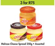 Melrose Cheese Spread Assorted-3 x 250g