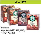 Robertsons Large Spice Refill's Assorted-4 x 128g/160g, 168g