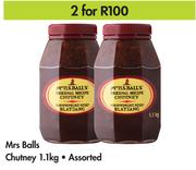Mrs Balls Chutney Assorted-2 x 1.1Kg
