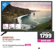 30" - 70" Flat Wall Mount Bracket