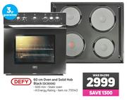 Defy 60cm Oven And Solid Hob Black DCB006
