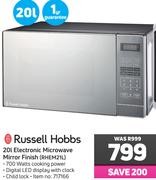 Russell Hobbs 20Ltr Electronic Microwave Mirror Finish RHEM21L