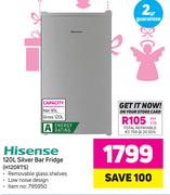 Hisense 120L Silver Bar Fridge(H120RTS)