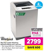 Whirlpool 9Kg Top Loader Washing Machine White(WTL900WH)