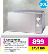 Russell Hobbs 20L Silver Manual Microwave(RHMA23L)