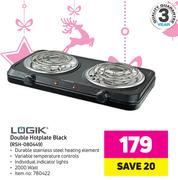 Logik Double Hotplate Black(RSH-080449)