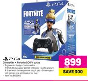 PS4 Controller + Fortnite 500 V Bucks-Each