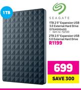 Seagate 1TB 2.5" Expansion USB 3.0 External Hard Drive(STEA1000400)
