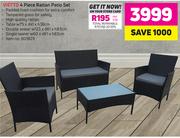 Vietto 4 Piece Rattan Patio Set