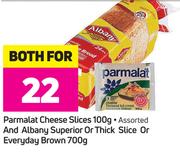 Parmalat Cheese Slices 100g And Albany Superior Or thick Slice Or Everyday Brown Bread 700g-For Both