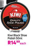 Kiwi Black Shoe Polish 50ml-Each