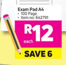 Exam Pad A4 100 Pages Pack-Each
