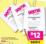 Exam Pad A4 100 Pages Pack-Each