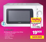 Logik 20Ltr Manual Microwave Oven White