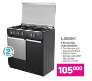 Logik 5 Burner Gas Oven And Grill