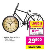 Antique Bicycle Table Clock