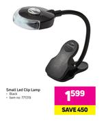 Small LED Clip Black Lamp
