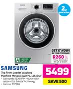 SAMSUNG 7KG Front Loader Washing Machine Metallic - (WW70J4263GS F)