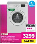 DEFY 6KG Front Loader Washing Machine White - (DAW381)
