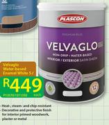 Plascon Vevalgo Water Based Enamel White-5Ltr
