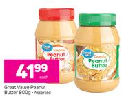Great Value Peanut Butter Assorted-800g Each