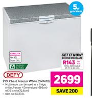 Defy deep online freezer price