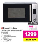 Russell Hobbs 30Ltr Electronic Microwave Silver RHEM30L