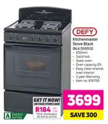 Defy Kitchenmaster Stove Black BLK DSS512