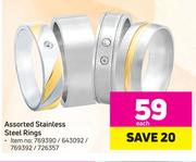 Assorted Stainless Steel Rings-Each