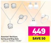 Assorted Necklace, Earing & Ring Sets-Per Set