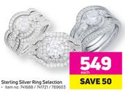 Sterling Silver Ring Selection-Each
