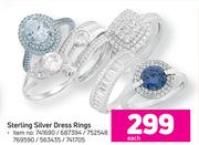 Sterling Silver Dress Rings-Each