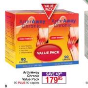 ArthrAway Chronic Value Pack-90 Plus 90 Caplets