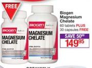 Biogen Magnesium Chelate-60 Tablets Plus 30 Capsules Free