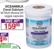 Oceanmilk Coral Calcium-90 Multi Mineral D3 Veggie Capsules