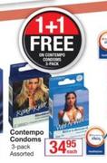 Contempo Condoms 3 Pack Assorted-Each