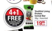 Youthful Living Protein Cereal bar Assorted-38g Each