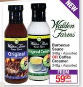 Walden Farms Barbecue Sauce Assorted-340g Or Coffee Creamer Assorted-340g Each