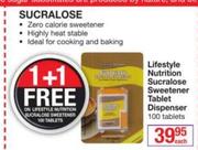 Lifestule Nutrition Sucralose Sweetener Tablet Dispenser-100 Tablets