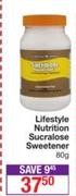 Lifestyle Nutrition Sucralose Sweetener-80g