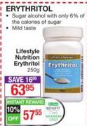 Lifestyle Nutrition Erythritol-250g