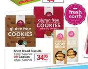 Short Bread Biscuits Assorted-140g Or Cookies Assorted-200g Each