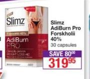 Slimz Adi Burn Pro Forskholii 40% 30 Capsules