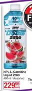 NPL L-Carnitine Liquid-2500 Assorted-480ml Each