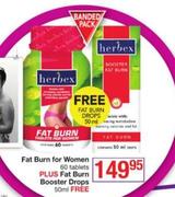 Fat Burn For Women 60 tablets Plus Fat Burn Booster Drops-50ml