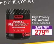 Primal High Potency Pre Workout Assorted-510g