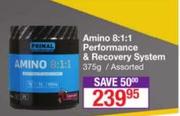 Primal Amino 8:1:7 Performance & Recovery System Assorted-375g